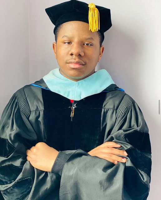 An LLS graduate in regalia